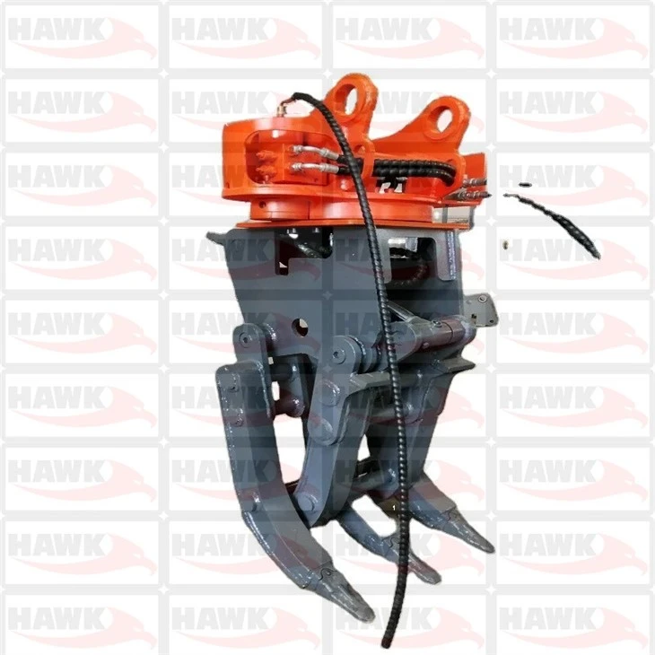 Hawk06 Excavator Attachment Hydraulic Grapple