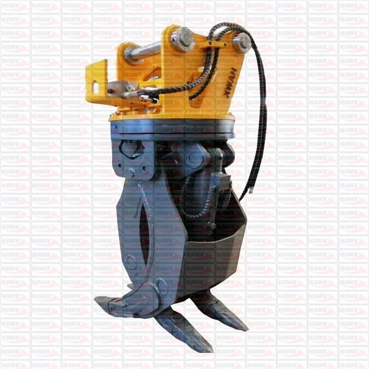 Hawk06 Excavator Attachment Hydraulic Grapple
